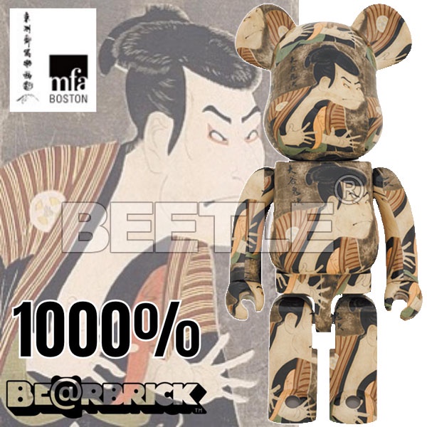BEETLE BE@RBRICK 東洲齋寫樂三代目大谷鬼次の奴江戸兵衛浮世繪
