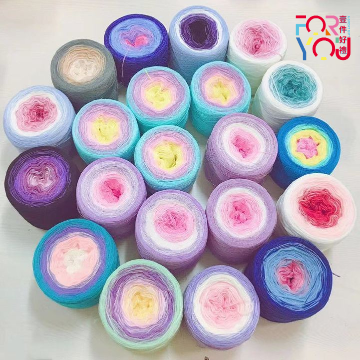 段染毛線 漸層毛線 蛋糕線 4股 毛線 彩色棉線 純棉線 段染線 四股毛線 絲光棉 長段染線 寶寶線 漸變色 編織線 | 蝦皮購物