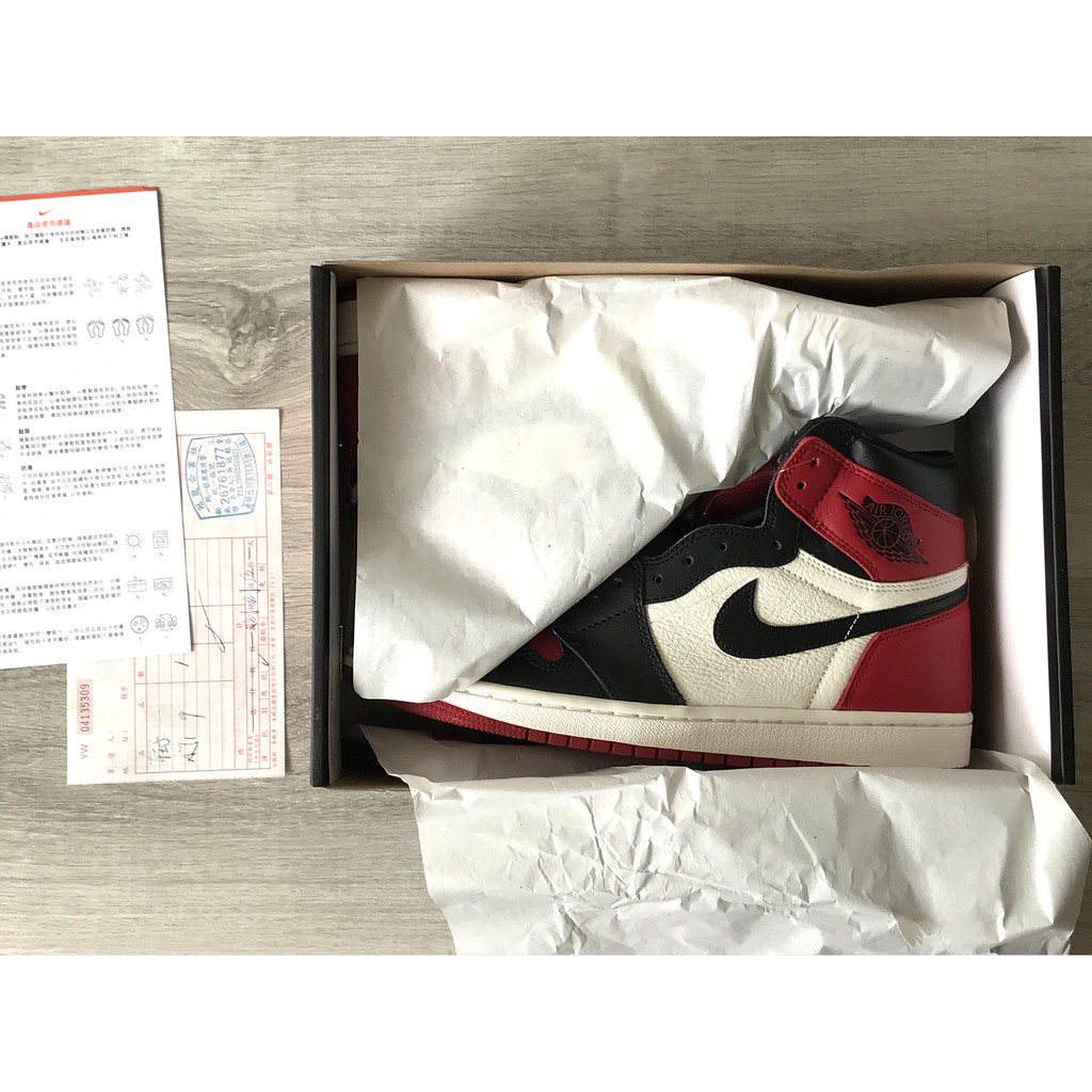 Air Jordan 1 High 'Bred Toe' 555088-610 全新正品(目前國外價格約