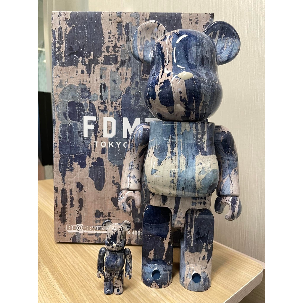 《潮流本舖》現貨 BE@RBRICK X FDMTL 2代 BEARBRICK 庫柏力克熊 牛仔布 拼接