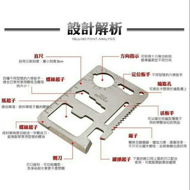 多功能不繡鋼軍工刀卡 | 蝦皮購物