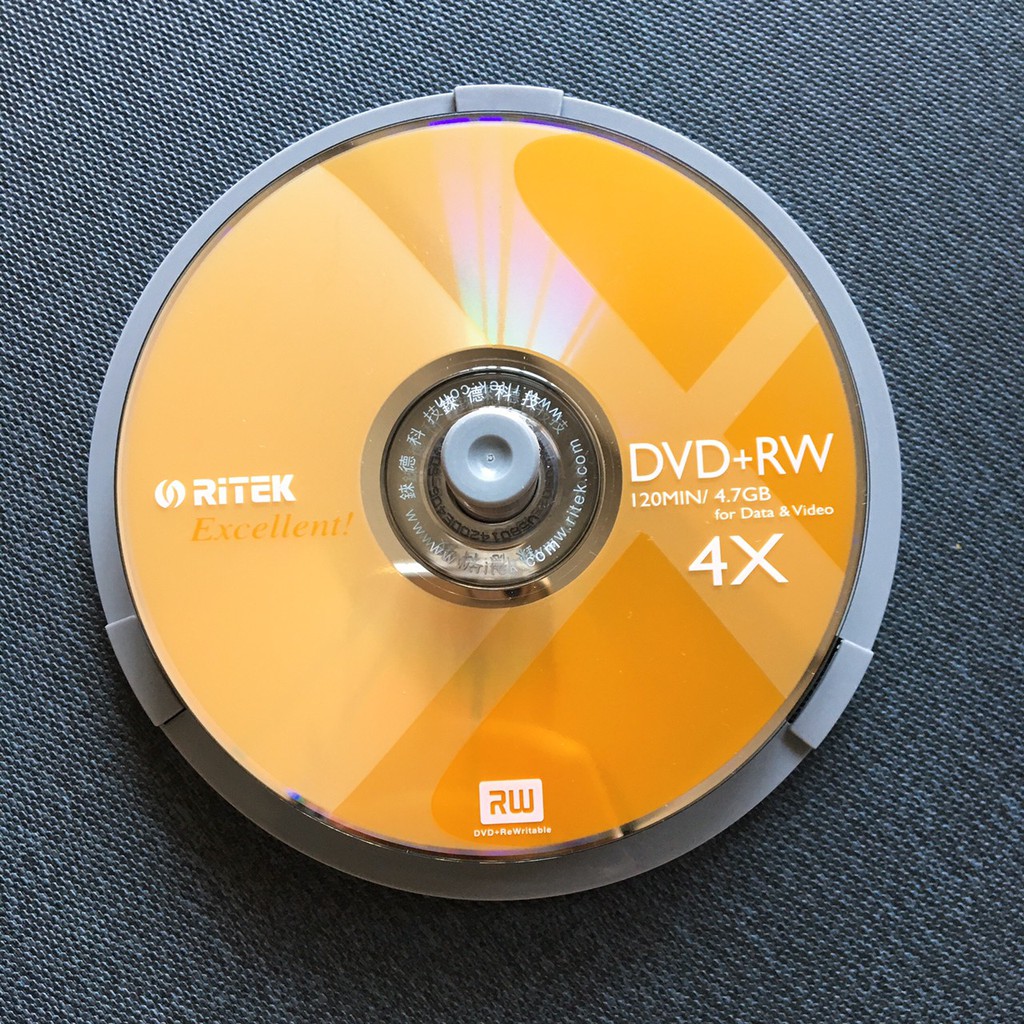 錸德Ritek DVD+RW 4X 4.7GB/120min 空白光碟（單片售） | 蝦皮購物