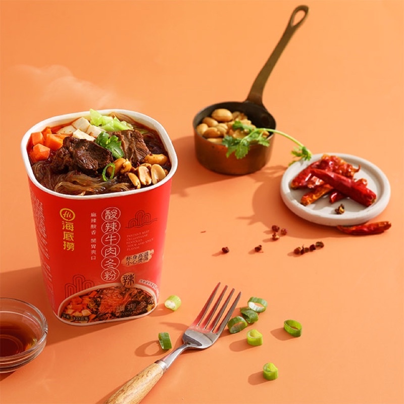 台灣公司貨 海底撈 酸辣牛肉冬粉/番茄牛肉冬粉 即沖即食 懶人必備 海底撈冬粉 杯麵 泡麵