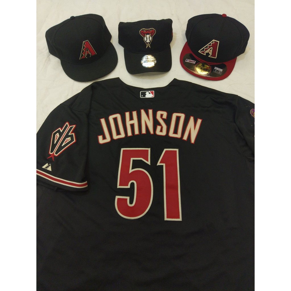 全新尺寸:52 MLB Majestic Randy Johnson Authentic 響尾蛇球員版CB