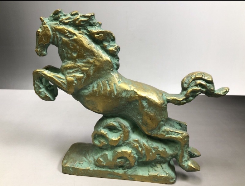 日本國寶級大師北村西望作銅雕寶馬1.9KG 置物/擺飾| 蝦皮購物
