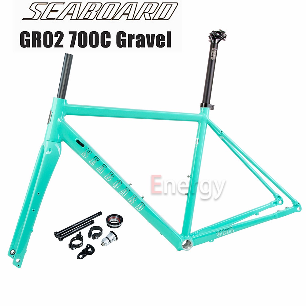 Tsunami SEABOARD GR02 公路車架 Gravel 越野車架碟剎版 700c 高端鋁製復古公路車架包括耳 | 蝦皮購物