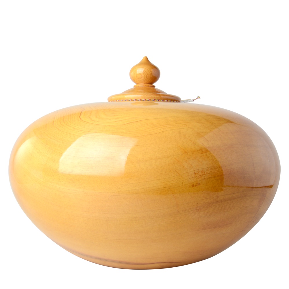 台湾産　黄檜木　飾り品　聚宝盆 希諾奇台灣檜木聚寶盆33/20/8.1 附發票檜木聚寶瓶聞香瓶聚財擺飾