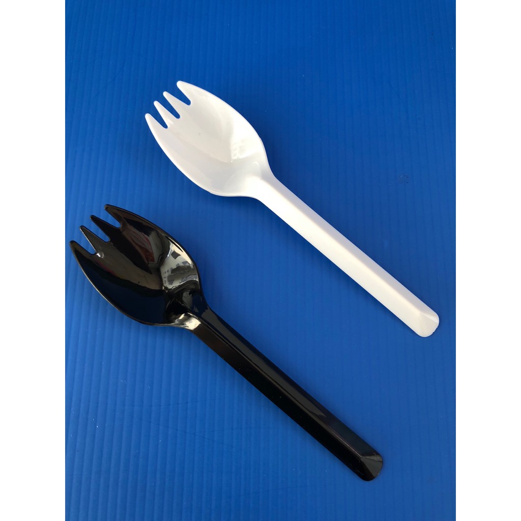 ☆昀誠紙品☆ 小叉匙 【 13cm 50支 】布丁匙 蛋糕叉 沙拉叉 塑膠湯匙 匙叉 | 蝦皮購物