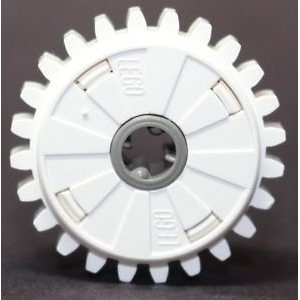 Lego 60C01 White Technic Gear 24 Tooth Clutch W023