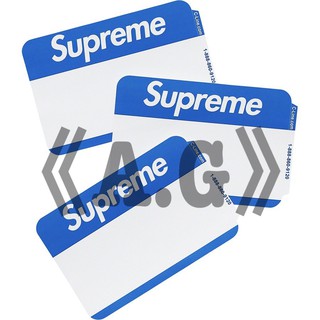 A.G代購》便利貼Supreme Name Badge Stickers (Pack of 100)（藍、綠