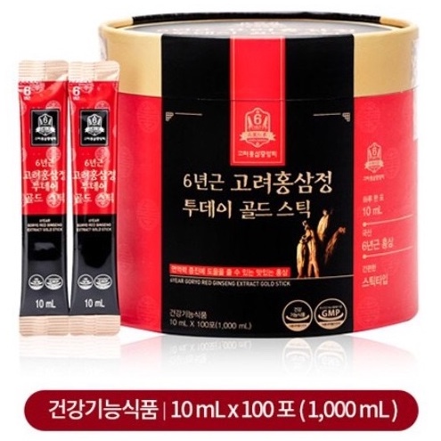現貨韓國高麗紅蔘6年根高麗紅參精濃縮液10ml*100包/現貨| 蝦皮購物