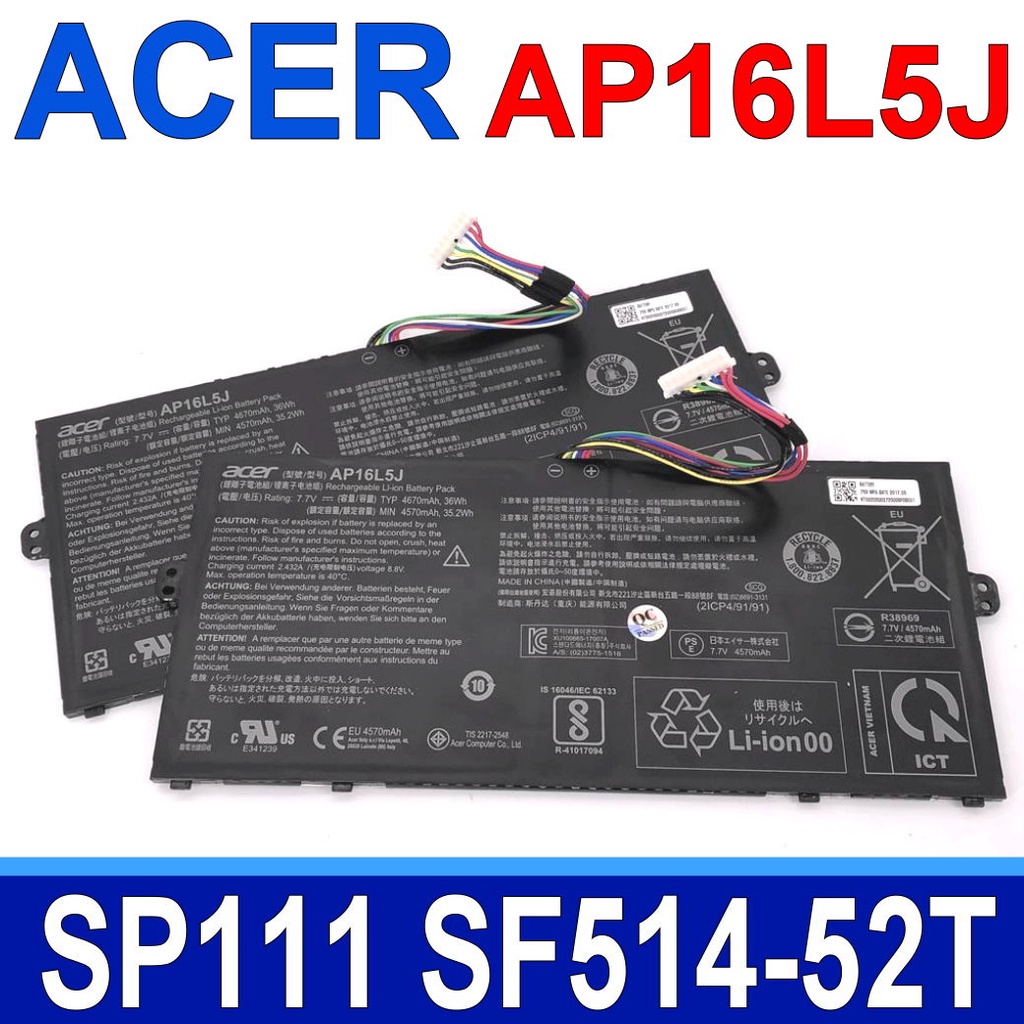 Acer Swift 5 (SF514-53T) originale Batteria 36Wh 7,7V (AP16L5J