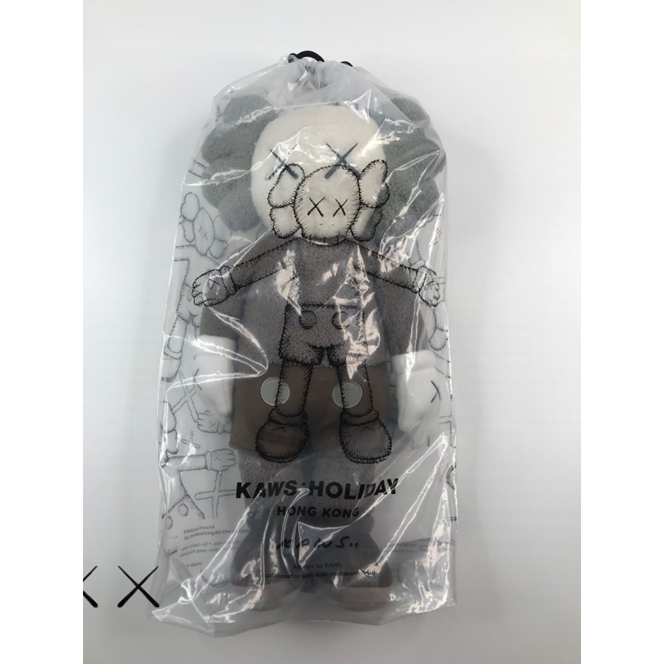 小黑痣現貨》KAWS:HOLIDAY HONG KONG Limited Plush(Brown) 娃娃咖啡色