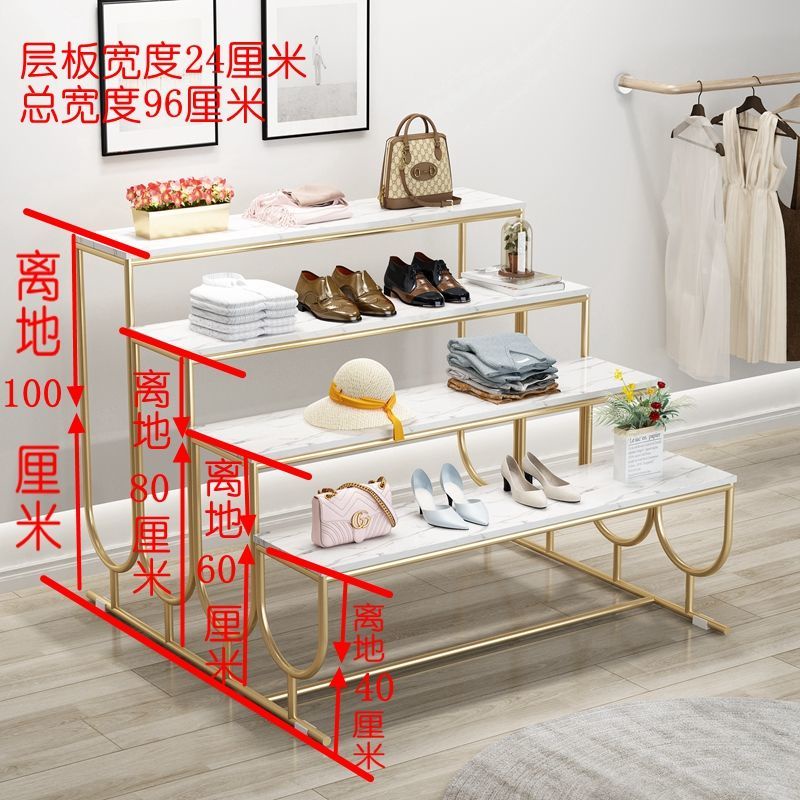 商場 高/中/低/ 【多層展示架】 鞋 子/包包 階梯形/流水台/ 中島 鐵藝 展示架 服裝店 置物架 架子 | 蝦皮購物