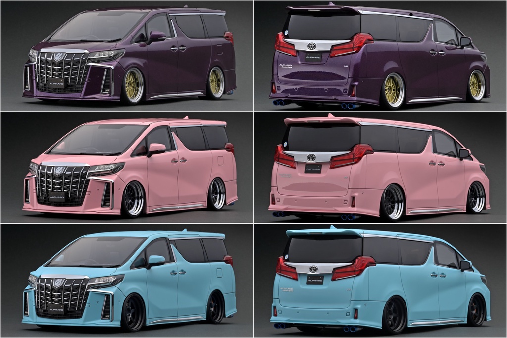 模例】ig 1/18 Toyota Alphard Executive Lounge S 消光淺藍