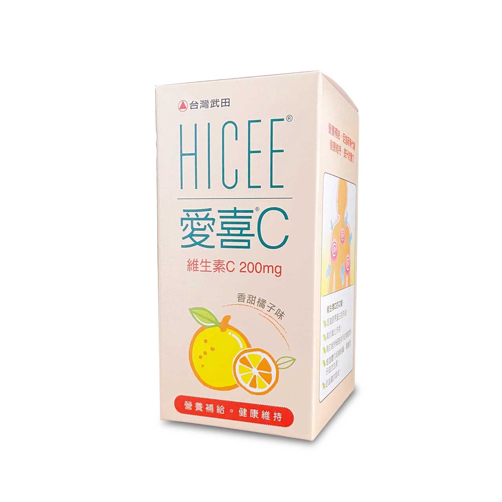 【HICEE】武田愛喜C維他命口嚼錠 200mg (橘子) (60錠/瓶) 【健人館】 | 蝦皮購物