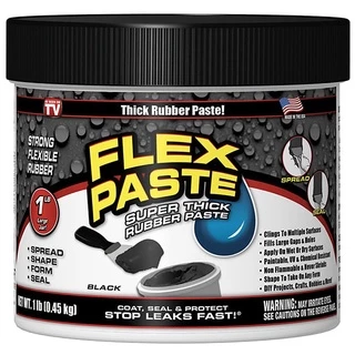 Flex Paste飛速防水補洞橡膠膏-黑色(1磅/454g)