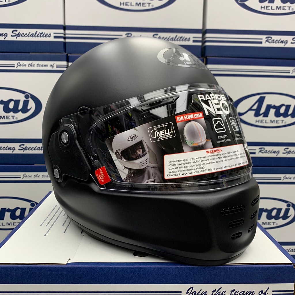 新兄弟帽店』實體店面✨現貨✨ARAI RAPIDE-NEO 素色消光黑復古帽全罩