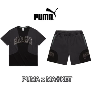 【R-MAN】PUMA X Market 聯名款 字母 LOGO  拼接 黑色 休閒 套裝 53508101