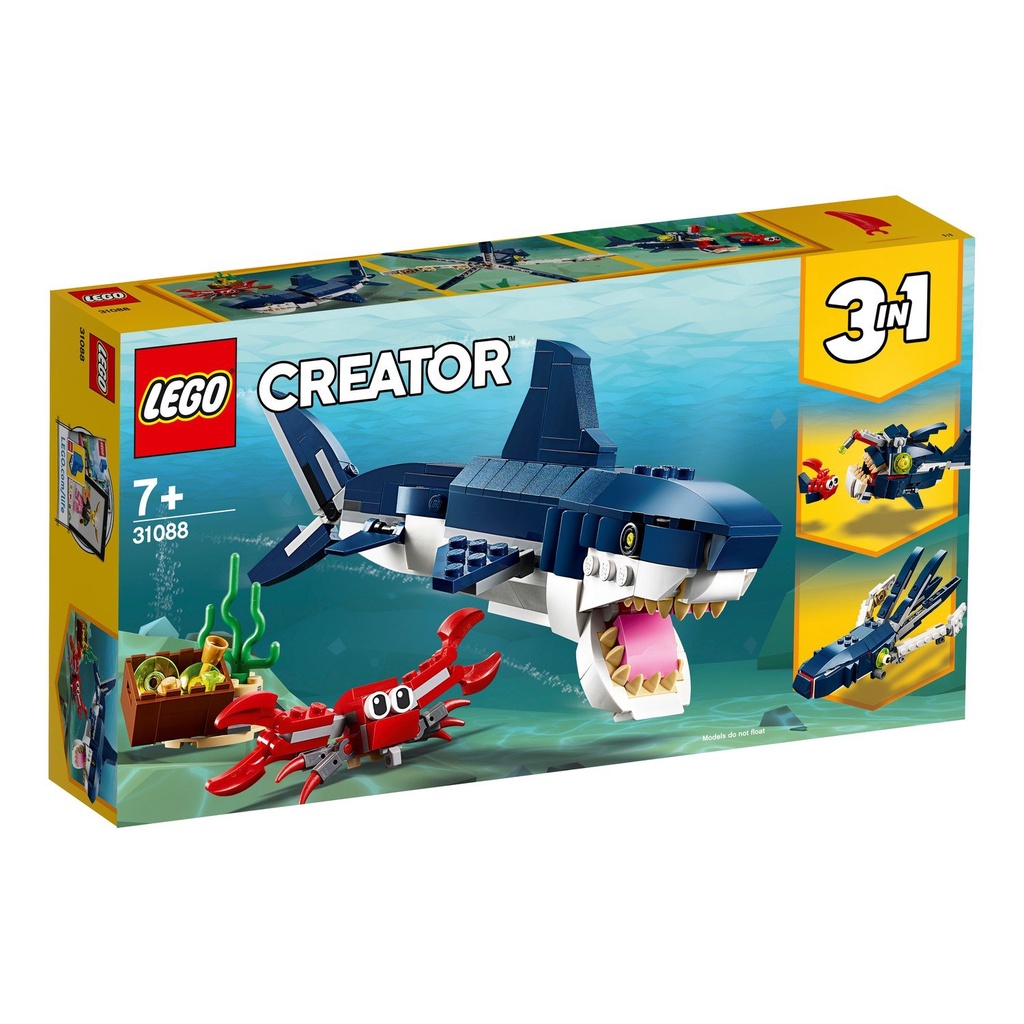 積木總動員>LEGO 樂高Creator 31088 三合一深海生物26*14*5cm 230pcs