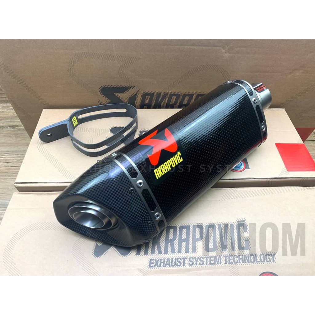 通用AKRAPOVIC 蠍子管碳纖維斜口蠍子單獨尾段52mm口徑總長度40公分現貨