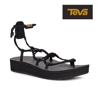 【TEVA】女 Midform Infinity 羅馬織帶中厚底涼鞋/雨鞋/水鞋-黑色 (原廠現貨)
