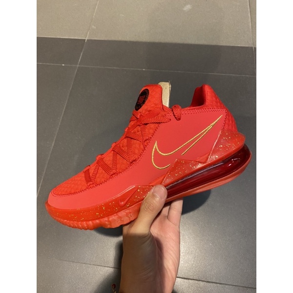 AND.】NIKE LEBRON XVII PH EP 紅金皇帝氣墊低筒籃球男鞋CD5009-600 