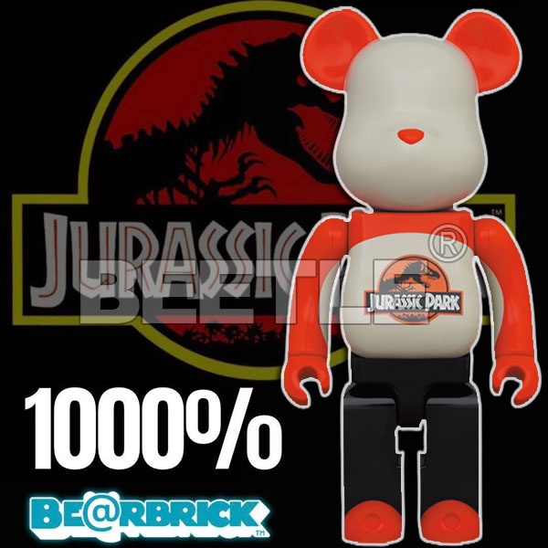 BEETLE BE@RBRICK JURASSIC PARK 侏儸紀公園恐龍電影庫柏力克熊1000