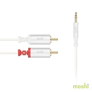 Moshi 3.5mm 立體聲公對公音源線（1.8 m）3.5mm to RCA Stereo