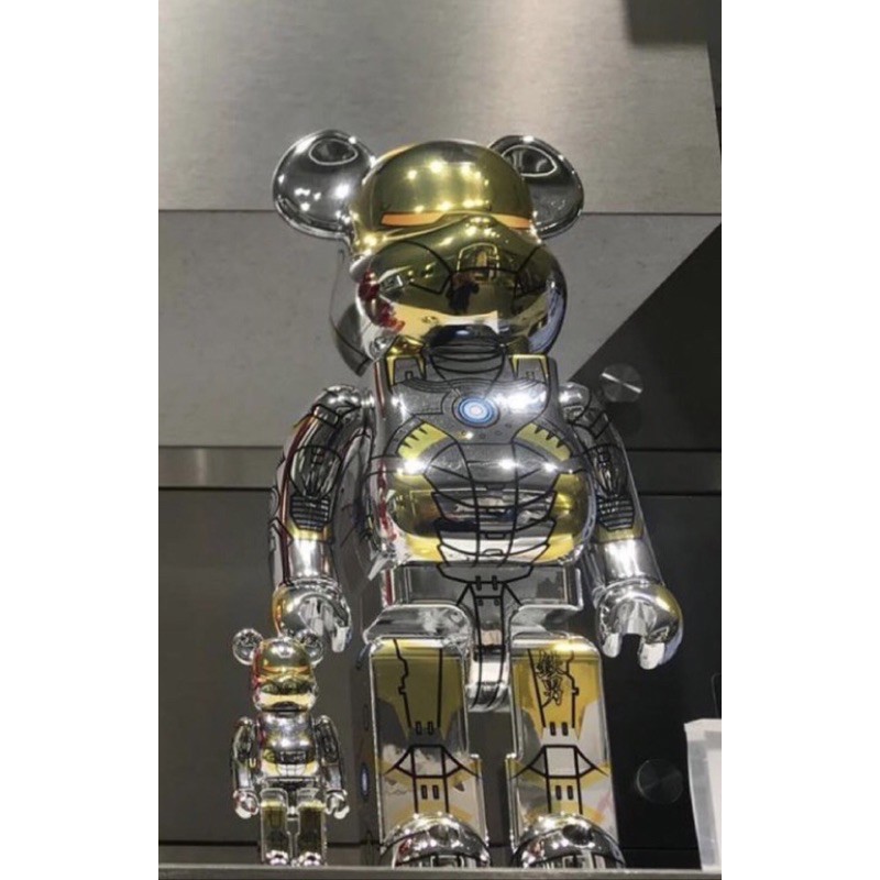 已售出全新BE@RBRICK Bearbrick sorayama IRON MAN 400%+100% 空山基