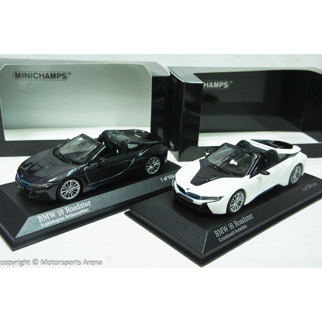 現貨特價】1:43 Minichamps BMW i8 Roadster i15 2018 白/深灰| 蝦皮購物