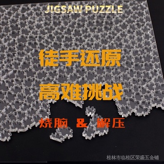 Jigsaw Puzzle拼圖29塊塑膠透明玲瓏拼圖10級難燒腦超高難度減壓KAF3