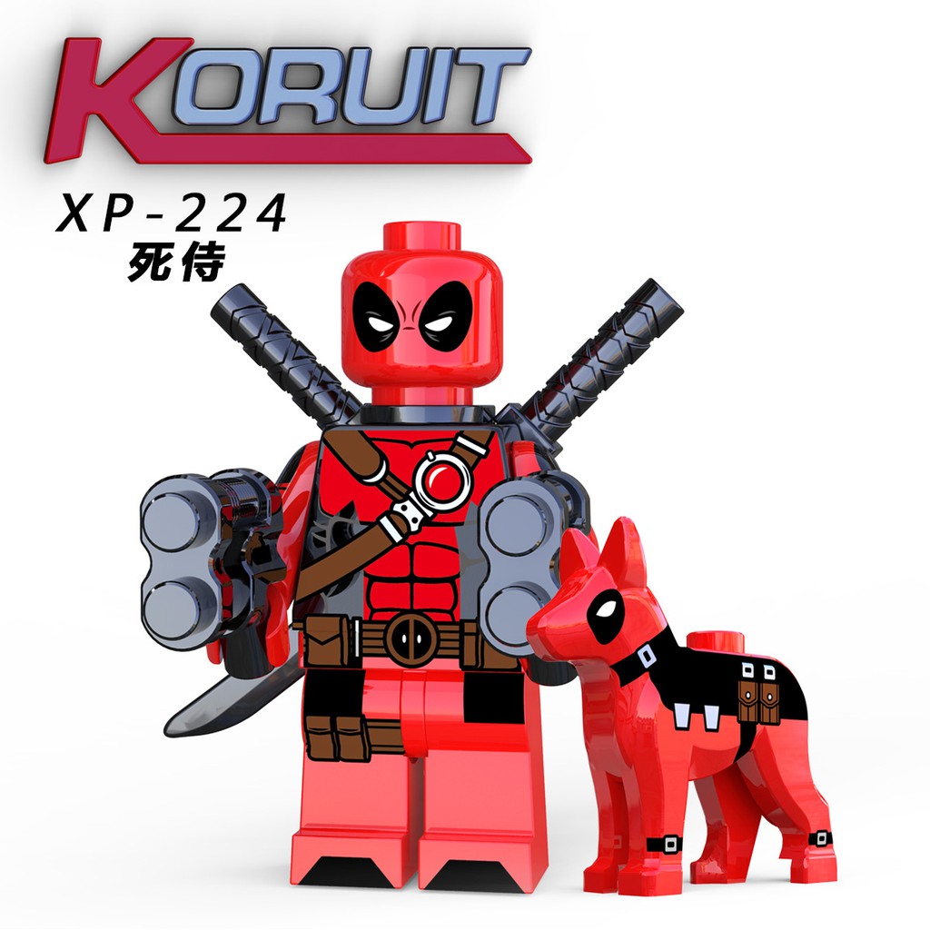 【積木班長】XP224死侍紅紅死侍含狗狗X戰警動物漫威超級英雄人偶/相容積木 | 蝦皮購物