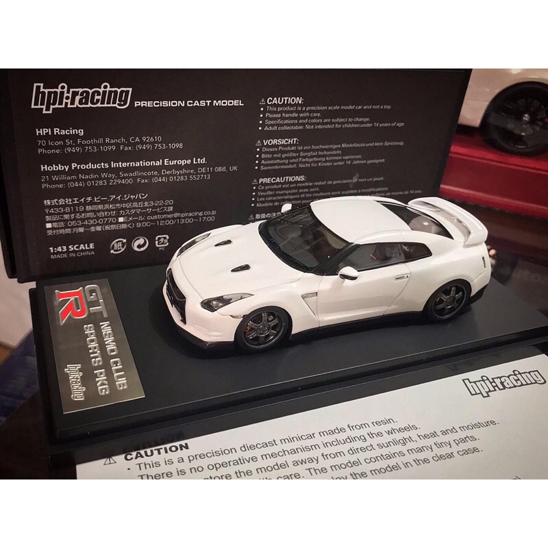 絕版HPI Racing 1/43 Nissan GTR R35 Nismo GT-R 樹脂東瀛戰神1:43