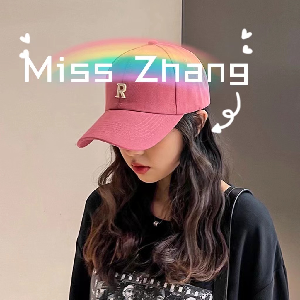 棒球帽 防曬 R字母棒球帽子女ins韓版春夏季薄款百搭潮牌遮陽防曬情侶鴨舌帽男-88 | 蝦皮購物