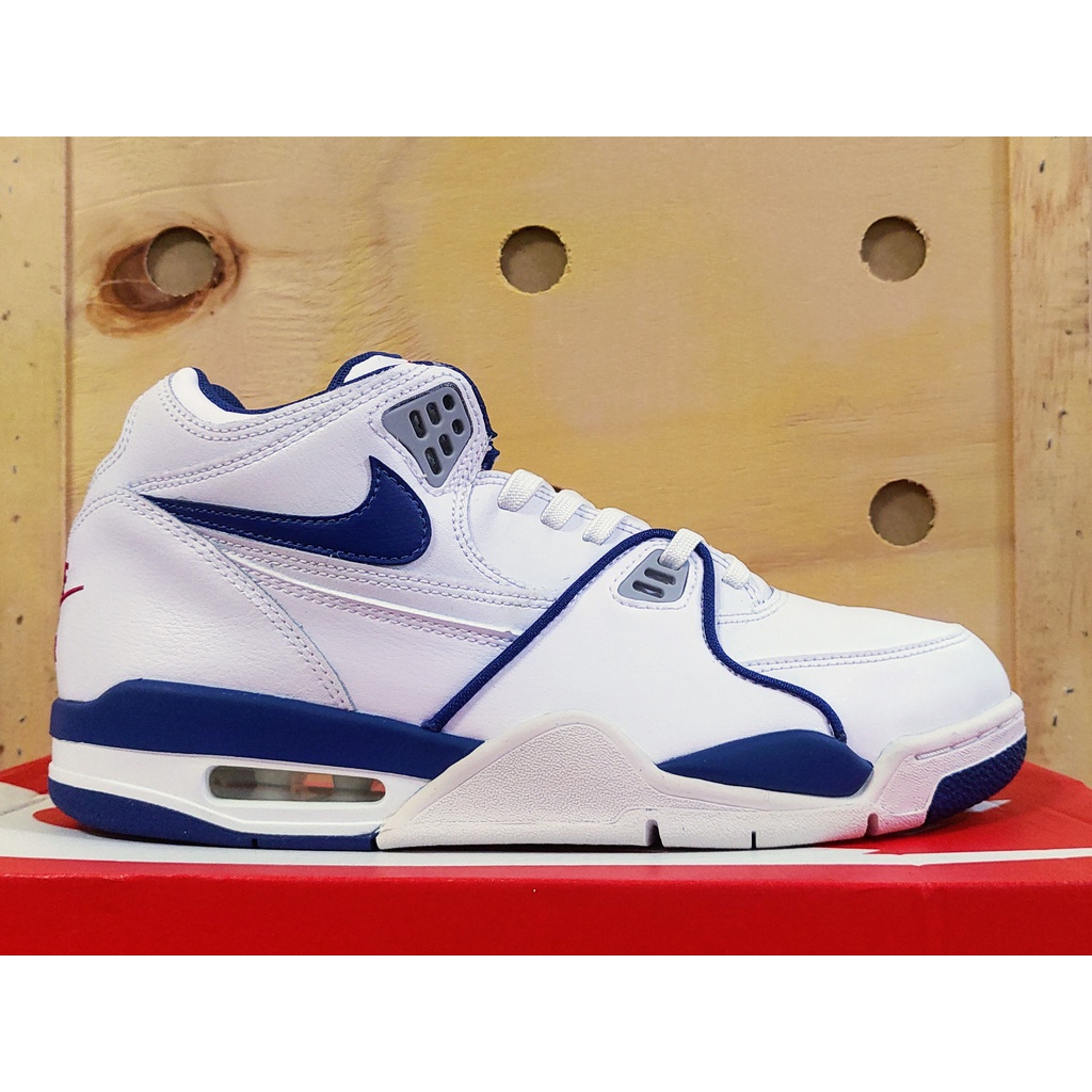 Nike Air Flight 89 白藍皮革AJ4 大底藍球鞋CN5668 101 US8.5(26.5cm