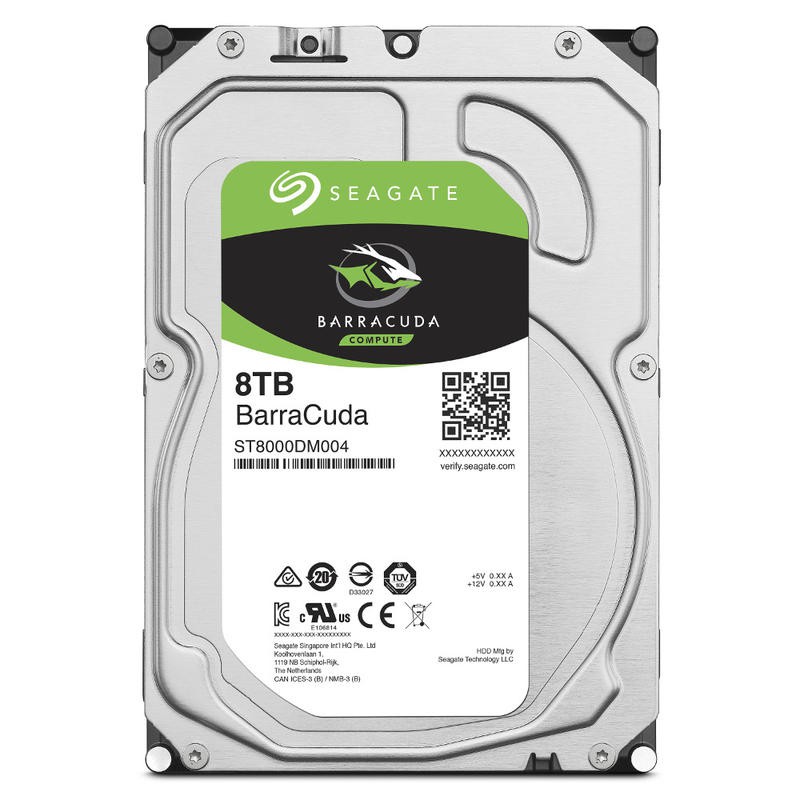 全新盒裝代理商三年保Seagate希捷8T 256M SATA3 ST8000DM004 硬碟8TB