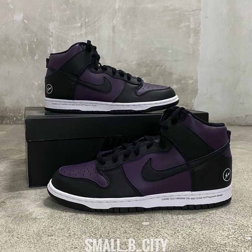 ☆小B之都☆ fragment design x Nike Dunk Hi DJ0382-600 黑紫 北京 藤原浩