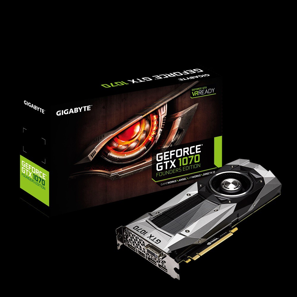 技嘉GTX1070 8G Founders Edition 公版原廠保固內NV信仰燈收藏價值