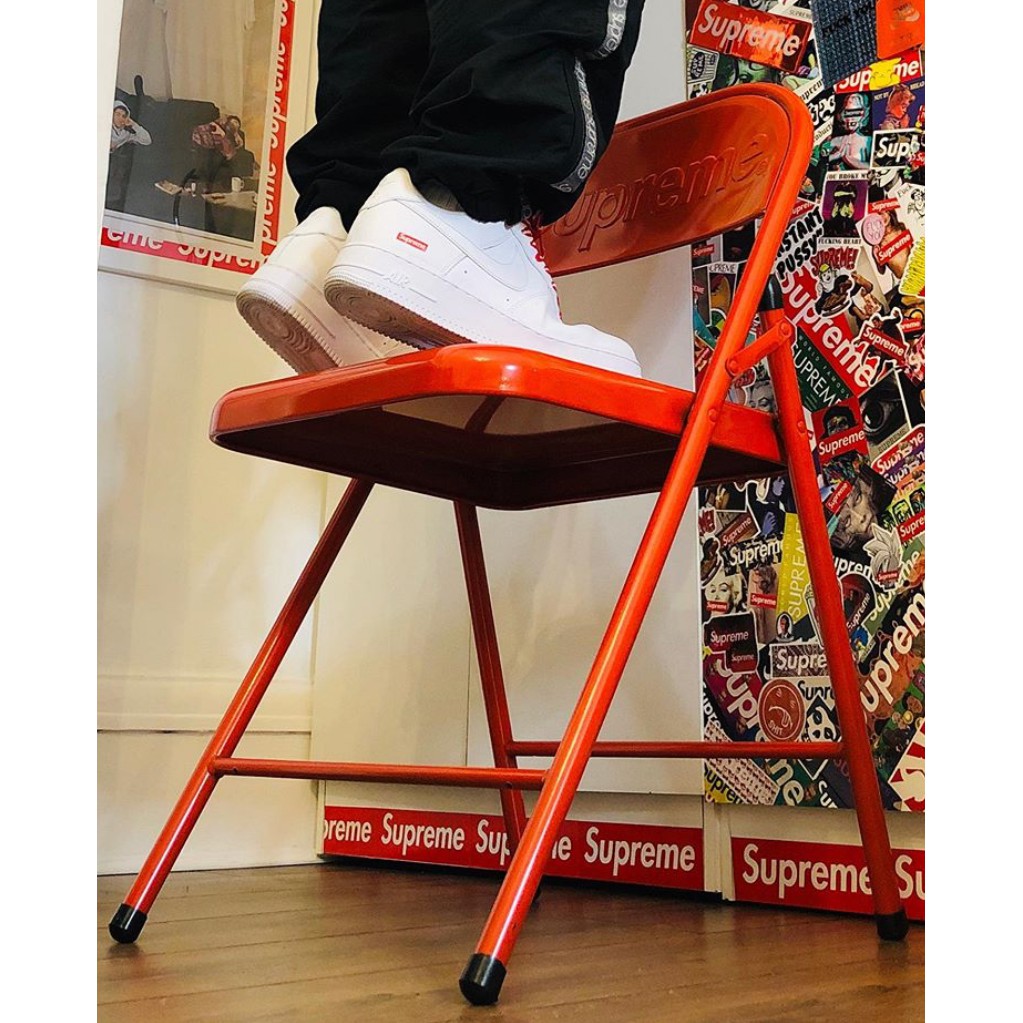 全新限量免運20FW Supreme Metal Folding Chair 折疊椅金屬座椅靠背