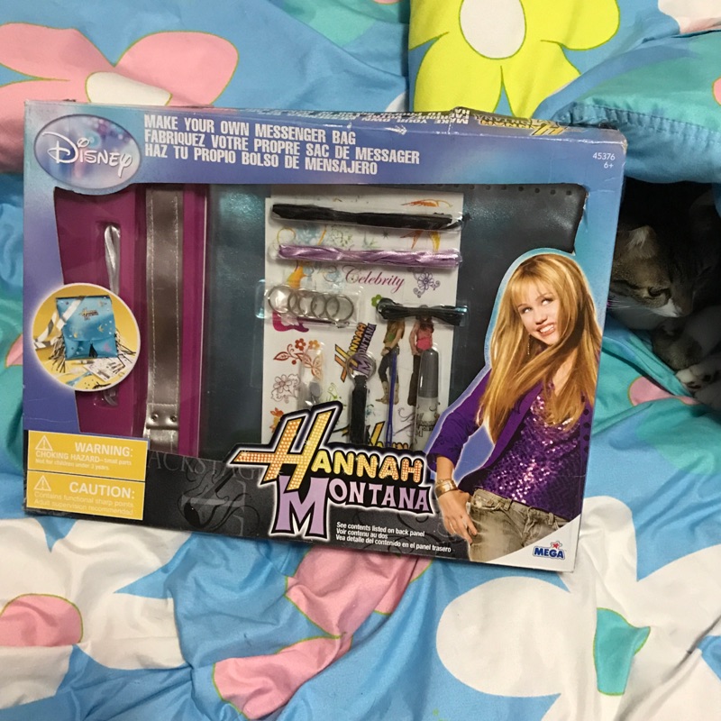 國外購入Disney迪士尼Hannah Montana孟漢娜正版DIY郵差包絕版玩具組合