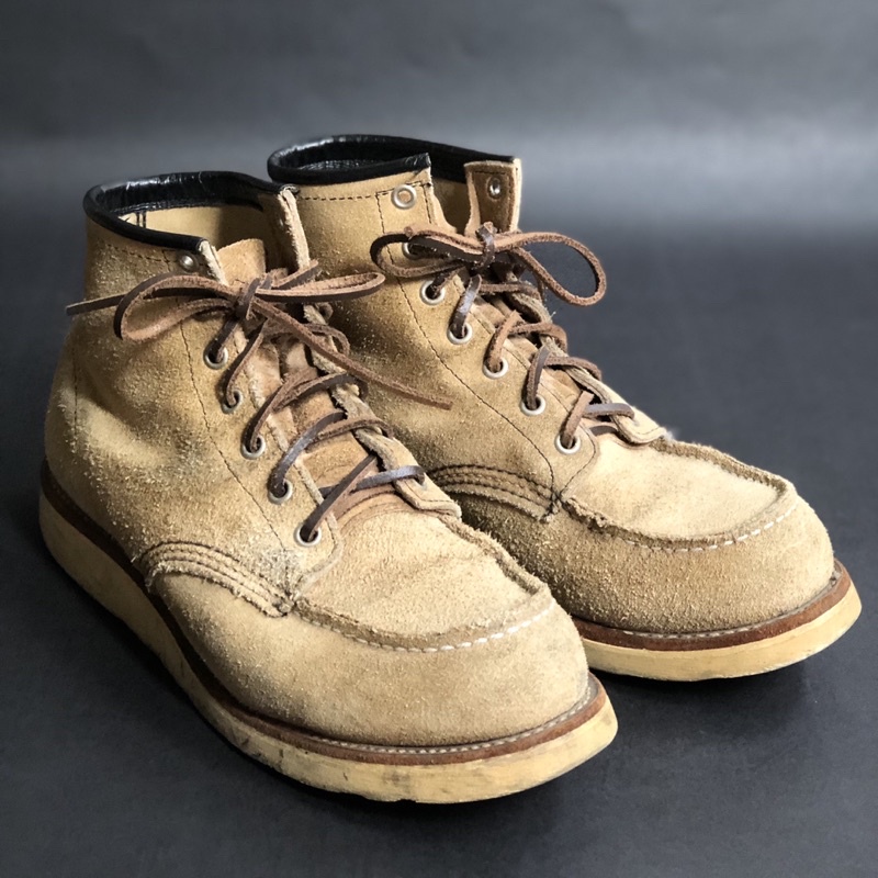 美國製90s獵犬標RED WING Irish Setter Moc 8173 WORK BOOTS沙色麂皮方