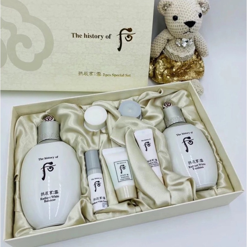 韓國Whoo 后拱辰享雪美白水乳套組韓國境內版雪白淨透美肌禮盒拱辰享