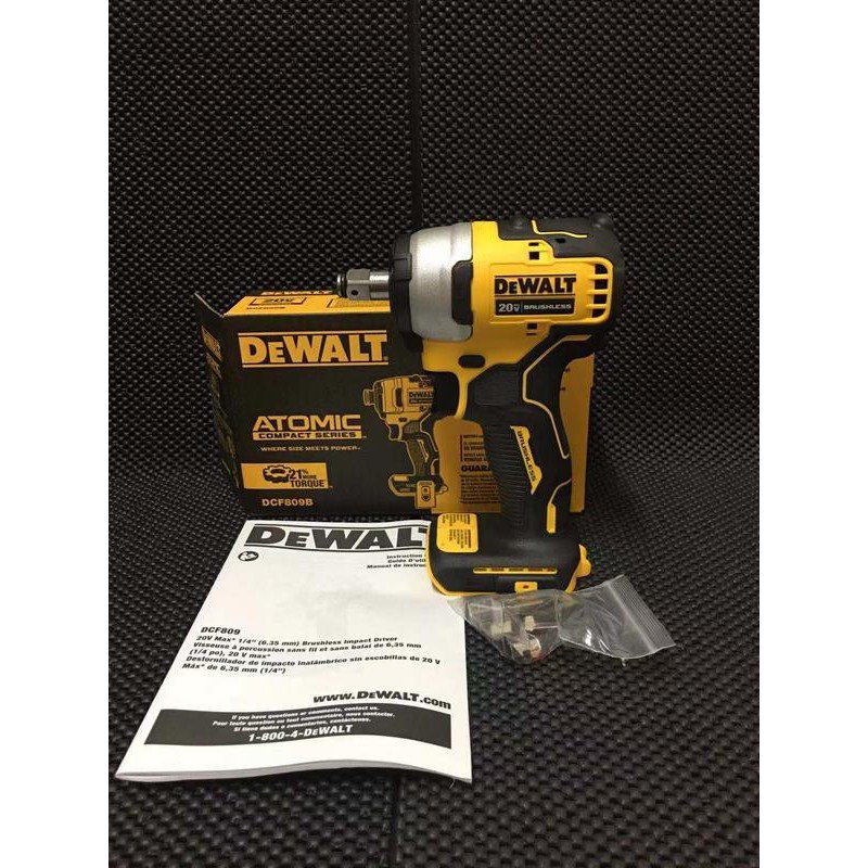 【嘟嘟工具】全新 DEWALT 得偉 20V DCF809 長短溝版本 無碳刷 衝擊起子機 起子機 DCF887 可參考 | 蝦皮購物