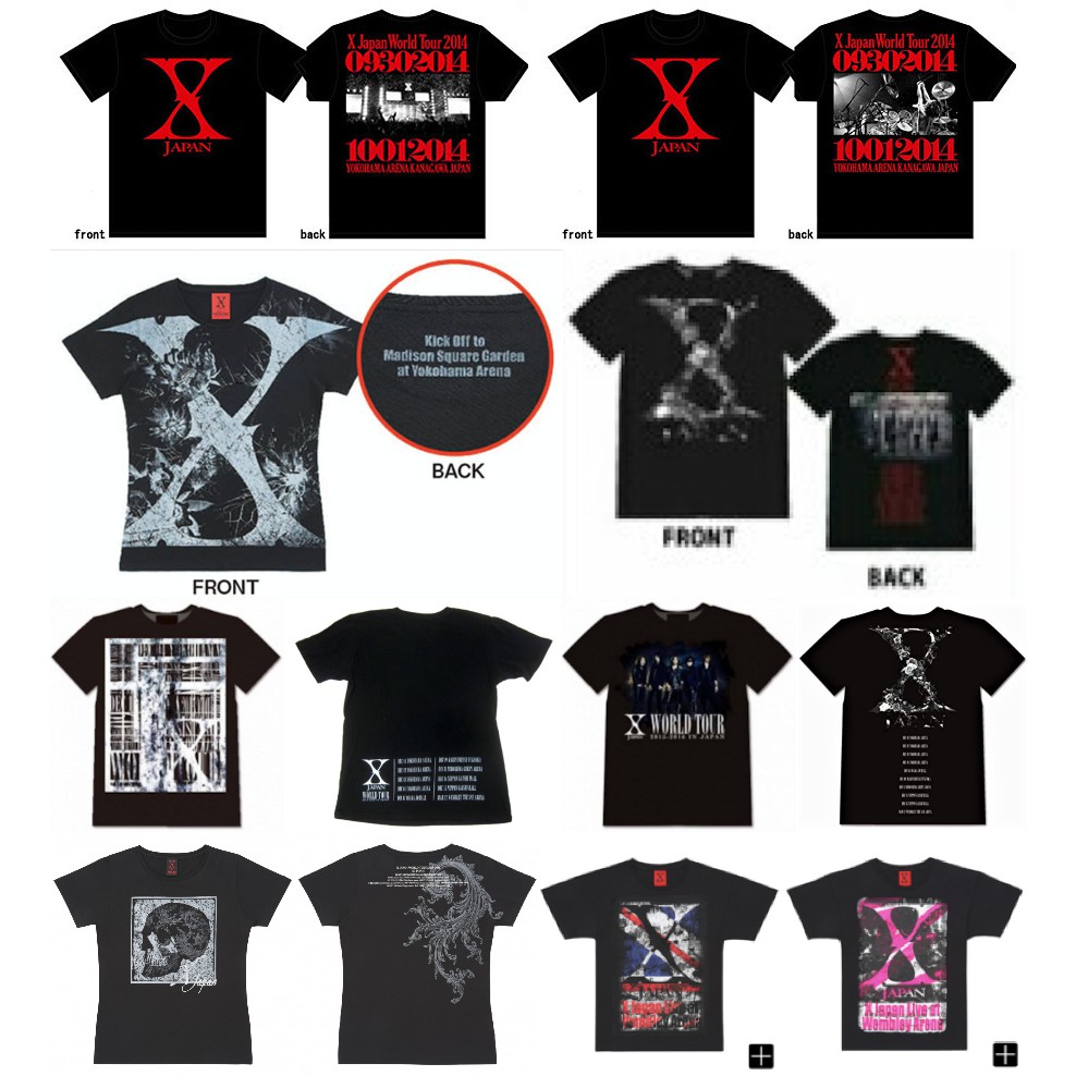 X JAPAN T恤2014 2015 2016 WORLD TOUR / 周邊短袖T-SHIRT 團T TEE