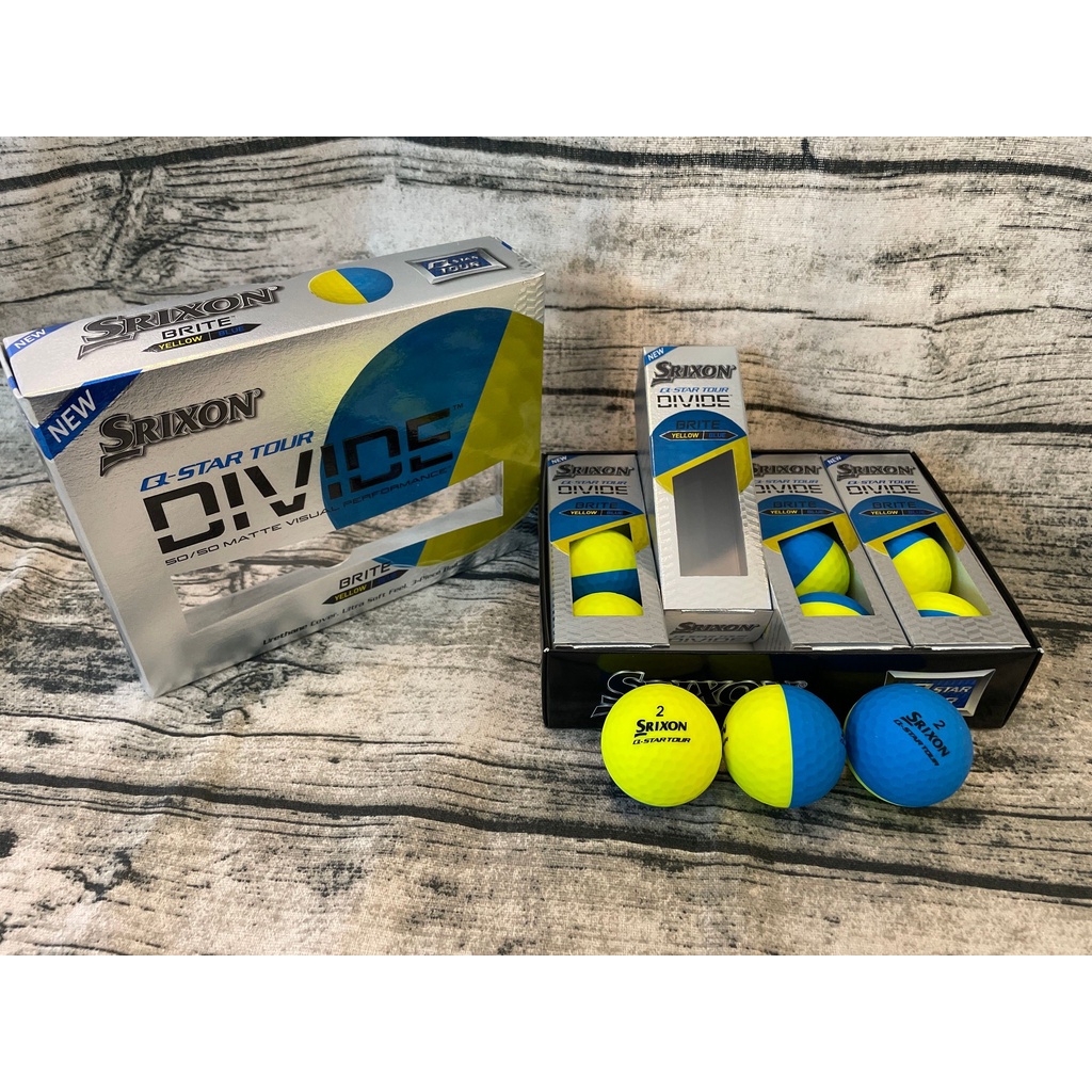 Srixon Divide blue and yellow 高爾夫球 一打 | 蝦皮購物
