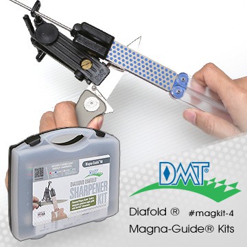 DMT MAGKIT-4 Diafold Magna-Guide Sharpening Kit – 4 Grit Double-Sided Diamond Stones With 7-Angle Guide In Case