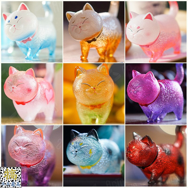 現貨 快速出貨 - 四代透色貓 扭蛋公仔 超萌新品 猫手 猫咪 鈴鐺公仔 擺件 頭可轉動 小銬企業 | 蝦皮購物