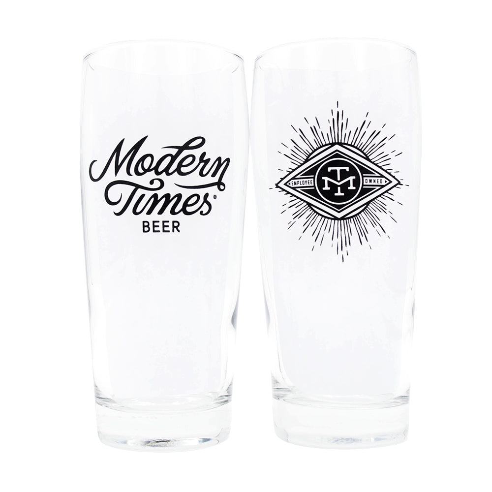 美國 Modern Times 原廠啤酒杯 品脫杯 Pint Glass 美國經典精釀啤酒品牌 精釀啤酒 酒杯 玻璃杯