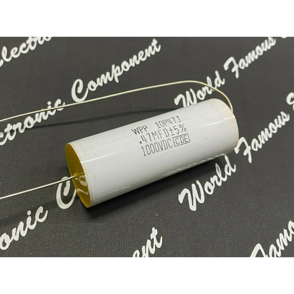 Cornell Dubilier 0.047uF 1000V Axial Film Capacitor – WPP10S47J (New, CDE)